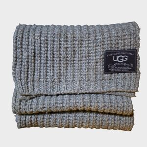 UGG Tan Ribbed Knit Scarf